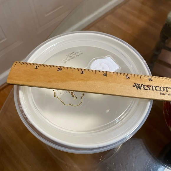 GRACE PANTRY Flower Floral Butterfly Ceramic Storage Bowl w LID & DIAL VENT 5”6” - Picture 6 of 8